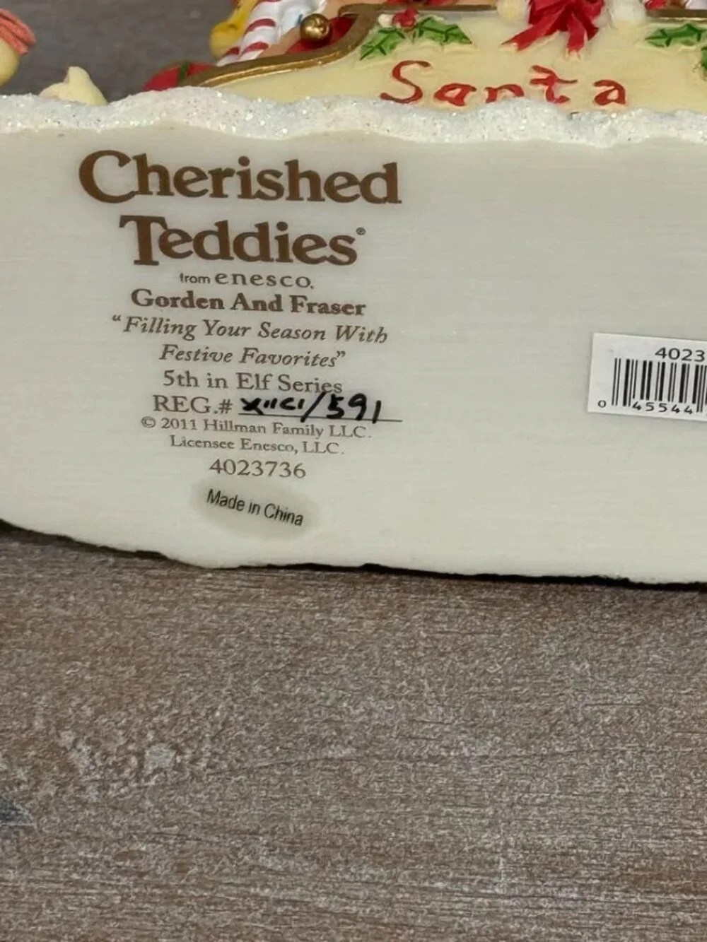 Cherished Teddies by Enesco 2011 Gorden and Fraser 5th in Elf Series 4023736